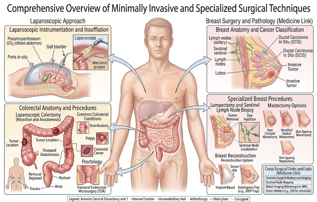 Laparoscopic, Colorectal and Breast Surgery